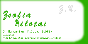 zsofia milotai business card